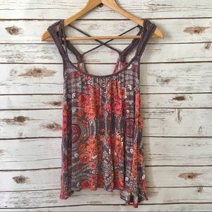 Free People braided strap tank XS